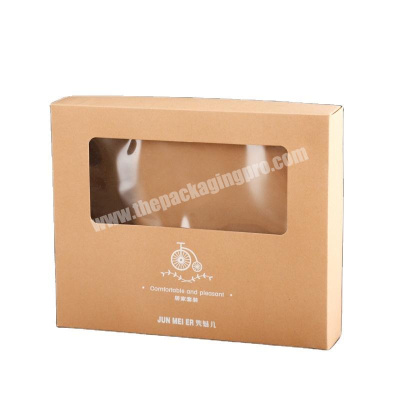 Hot sale in 2020 kraft paper packaging used for underwear and clothing packaging