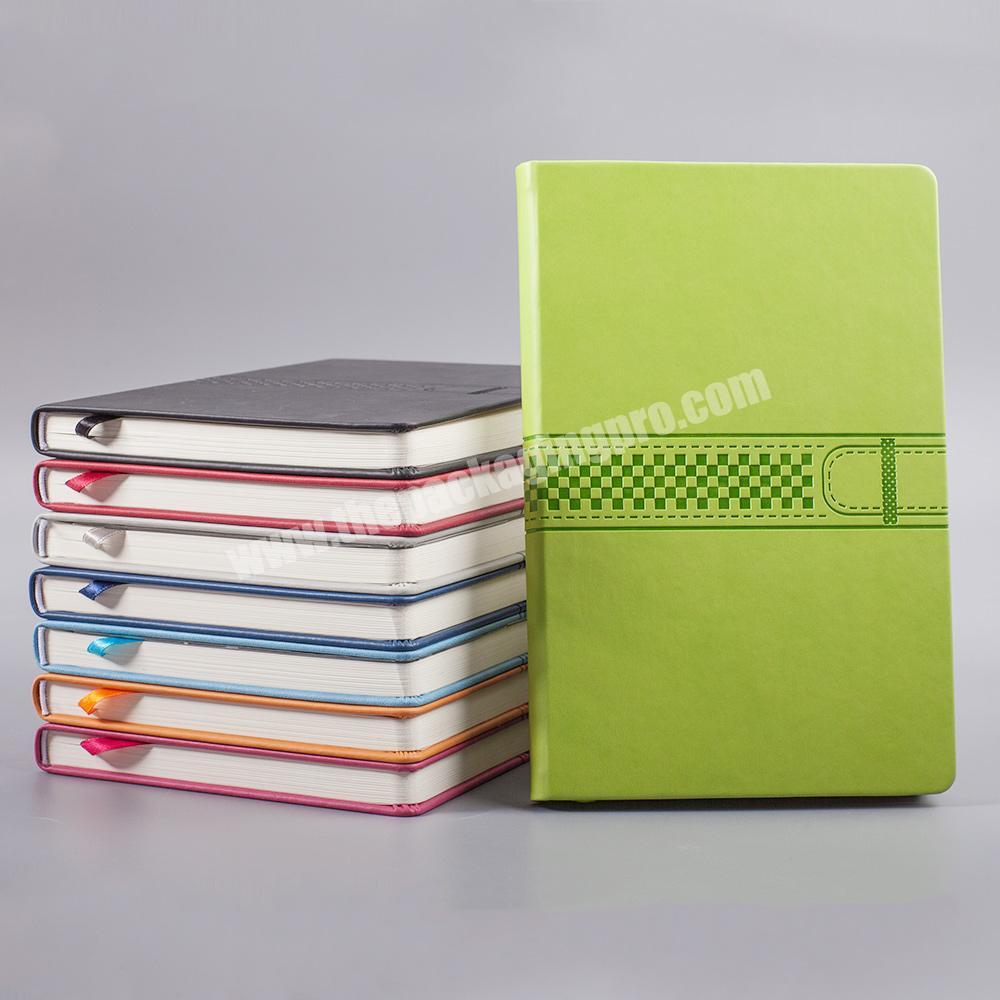 Hot Sale Leather Hard Cover Notebook Classic Embossed Logo Customize Planner