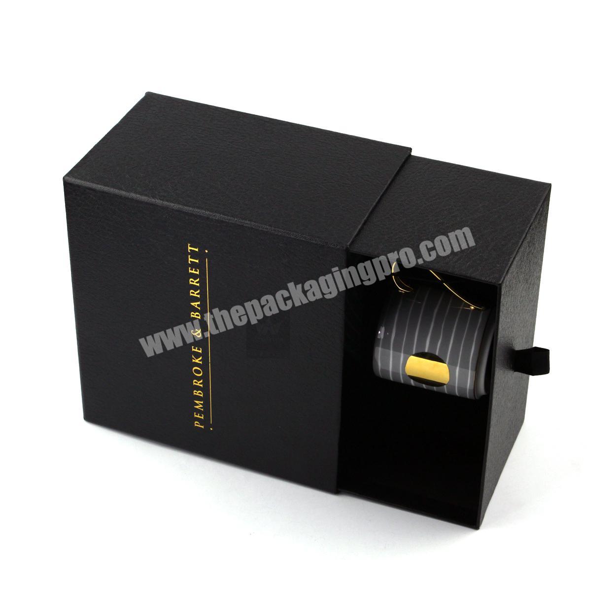 Hot Sale Luxury Custom new Design Cup Sliding Drawer Cardboard Paper Gift Packaging Box With Foam Insert