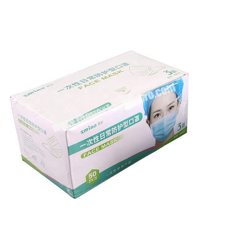 Hot Sale  Packaging Box for Disposable Face Mask Packing box for surgical mask