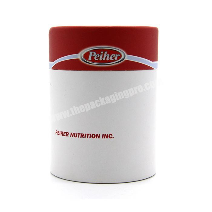 hot sale round white box paper tea can round cylindrical packaging box