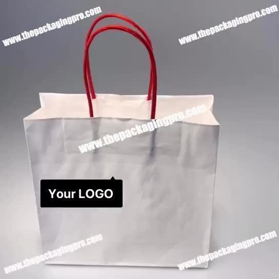 Hot sale shopping nice kraft paper bag with your own logo for shopping