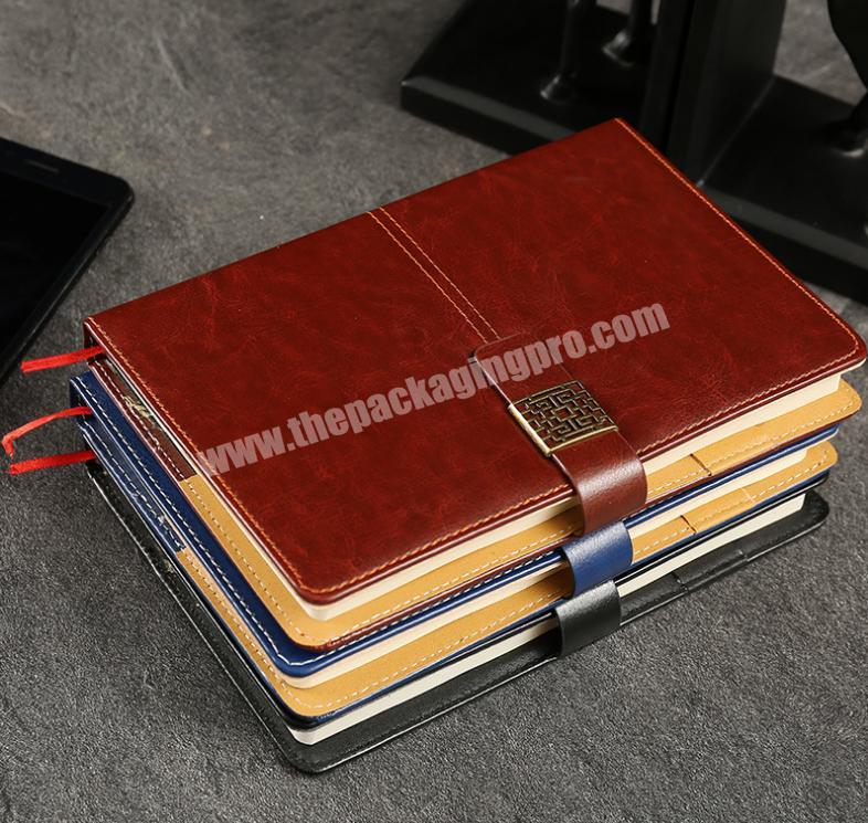 Hot sale spiral leather cover note book with 80 sheets for business school