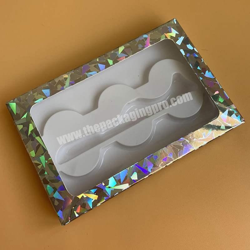 Hot sales 25MM 3d mink eyelash 3 pairs eyelash set with lash applicator tweezer eyelash packaging box