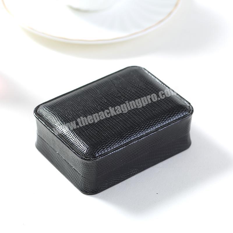 hot sales  customized  rigid PU leather blue plastic jewelry packaging paper box  for ring bracelet packaging box