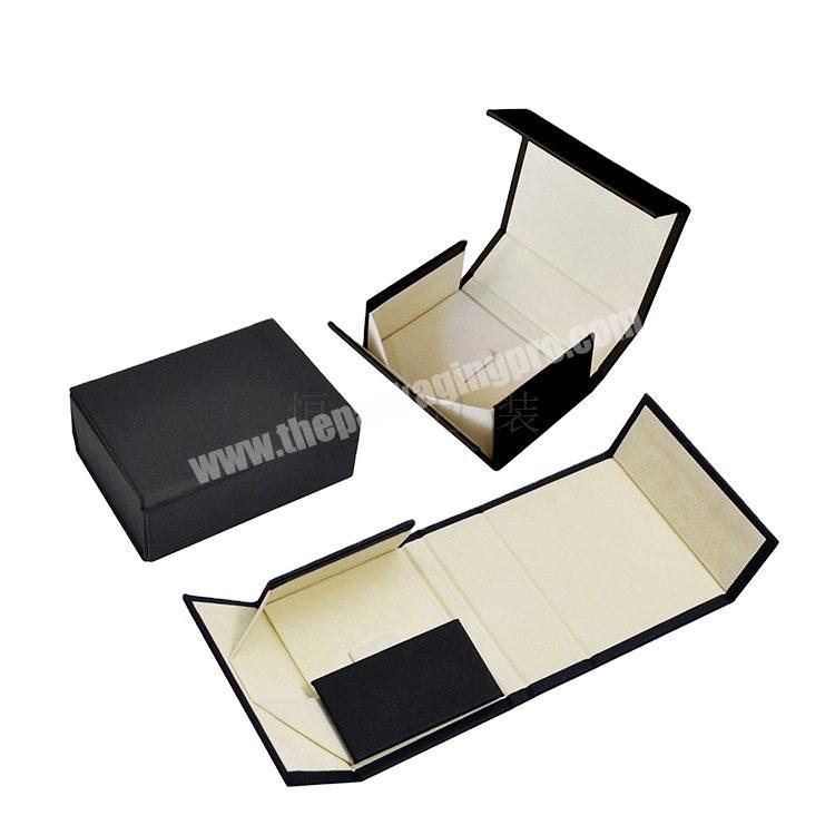 hot sales easy to ship customized  PU paper folding necklace packaging box
