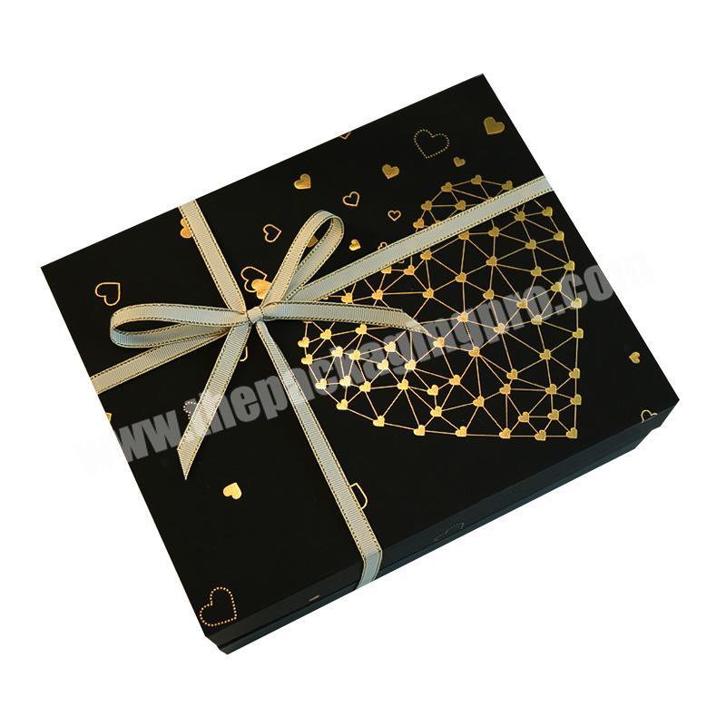 Hot sales luxury gift box with ribbon custom