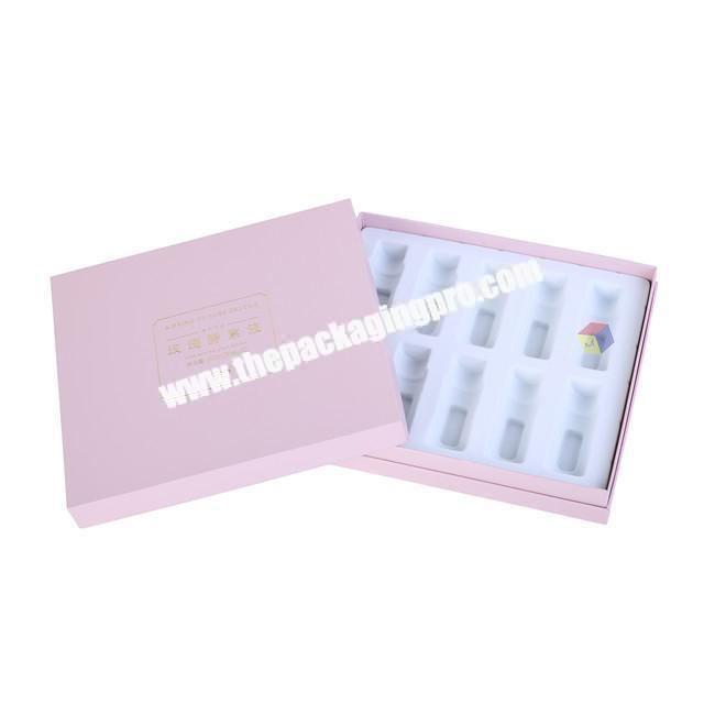 hot seal pink cardboard packaging boxes for essential oil