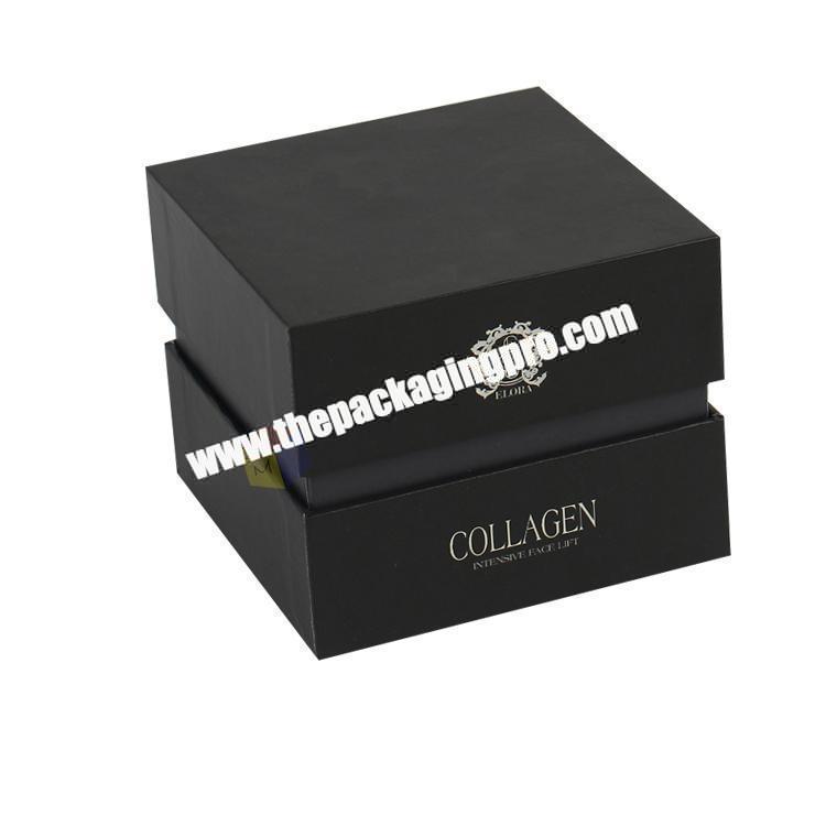 hot sell luxury black cosmetic box packaging custom logo