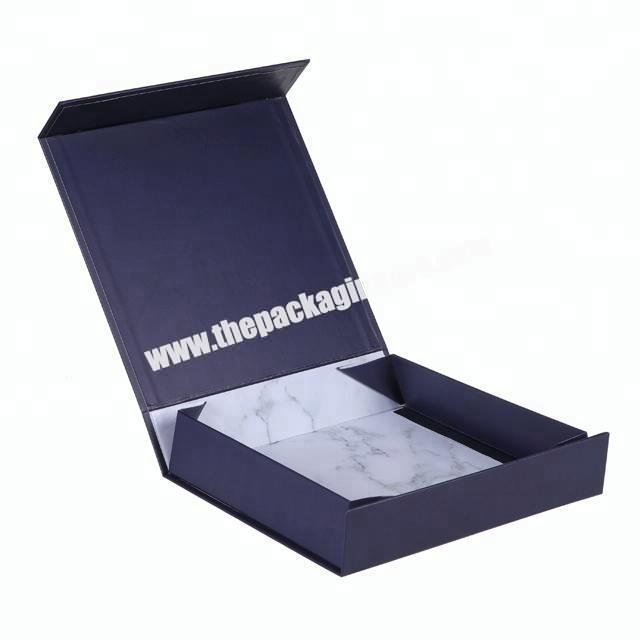 hot sell magnetic folding clothing packaging marble print box