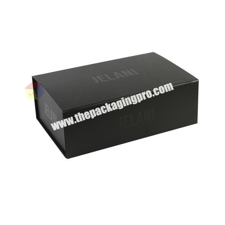 hot sell premium material black clothing packaging box