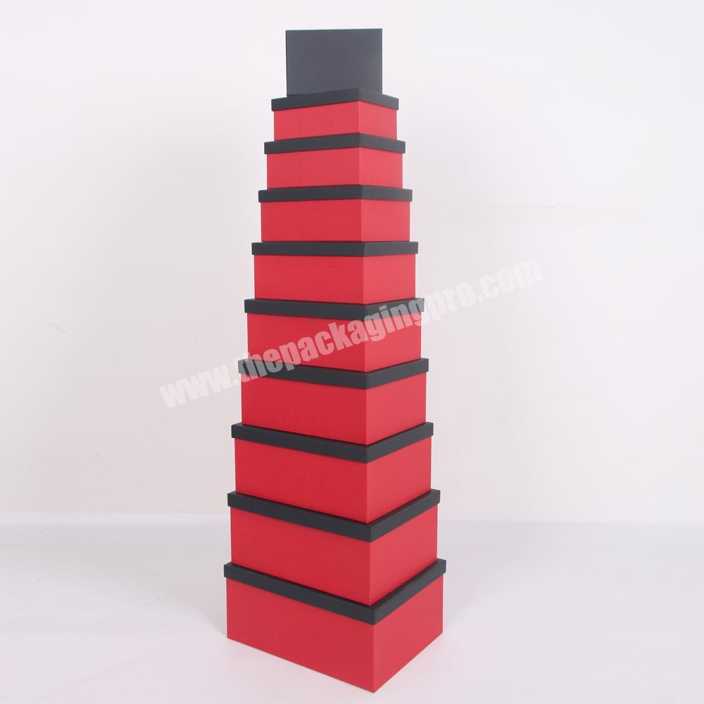 Hot selling 605 special hard paper rectangle nesting gift box