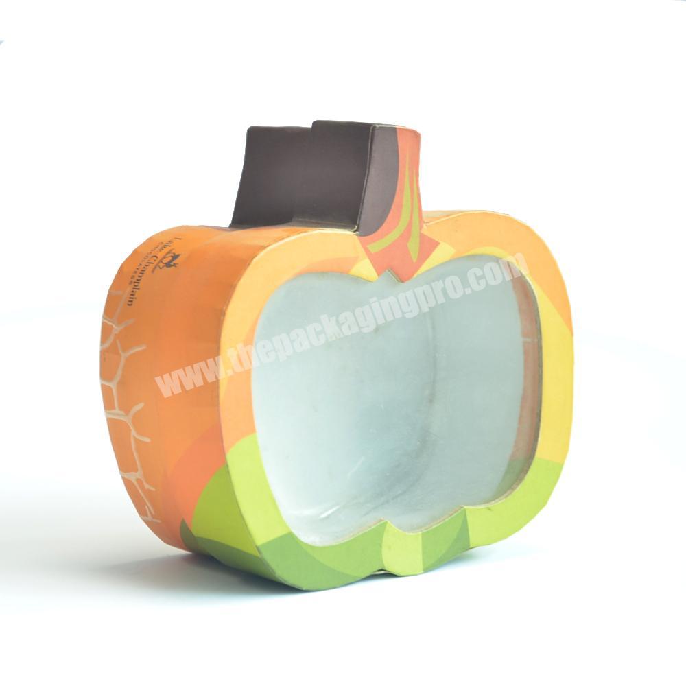 Hot selling apple shaped candy paper box with clear window