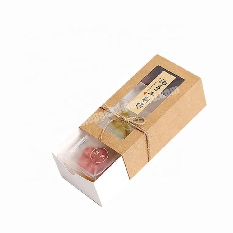 Hot Selling Craft Paper Cookie Packaging Box with Pet windows