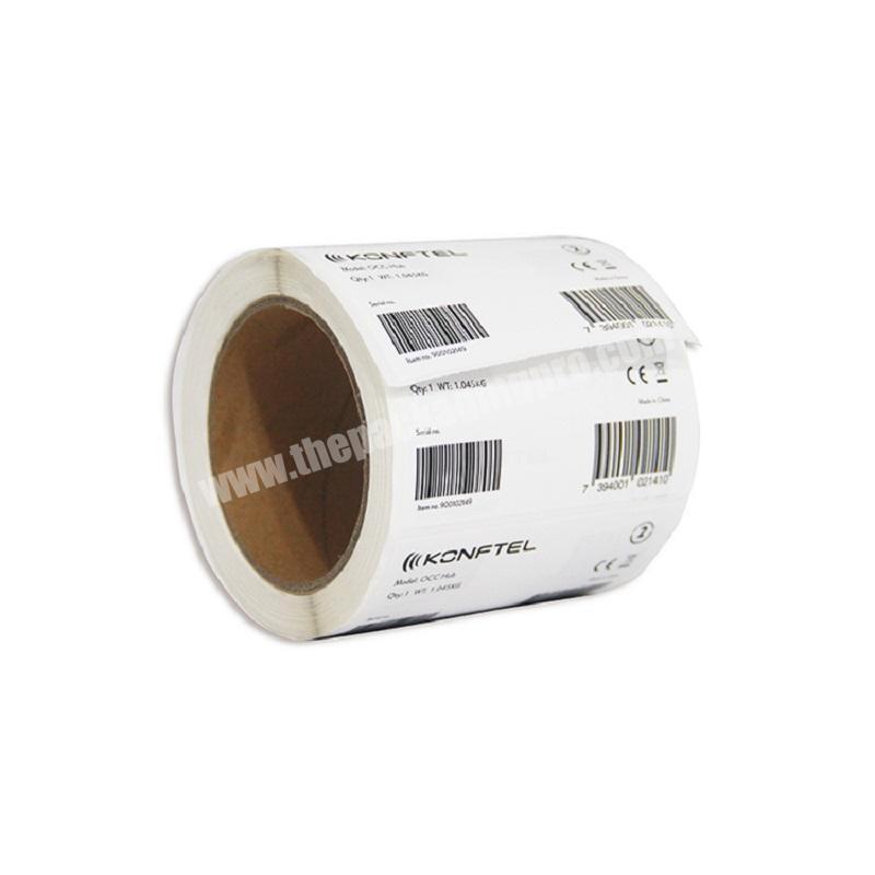 Hot Selling Custom Logo Reel White Bar Code Waterproof Fragile Printing Sticker Paper