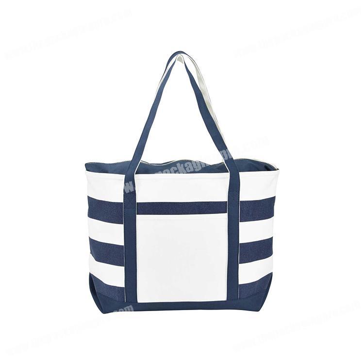 Hot selling durable beach tote natural cotton promotional bag with strap color