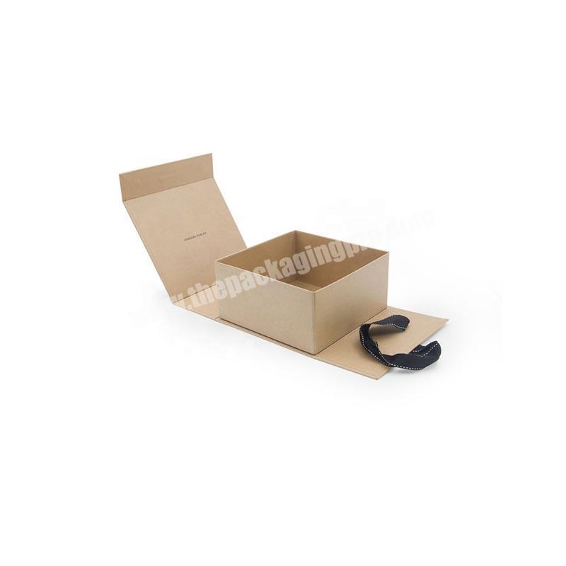 Hot selling elegant fashion paper folding gift box custom folding box with ribbon design