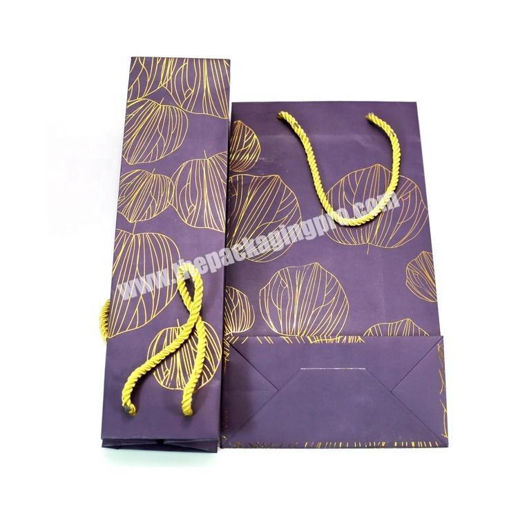 Hot Selling High Quality Customized Logo Printed Paper Wine Bags With Handle