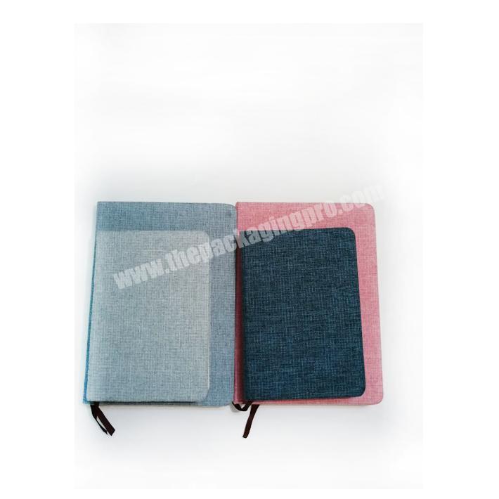 Hot selling linen fabric hardcover notebook in stock