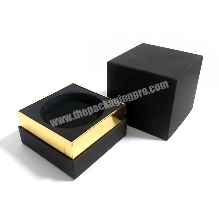Hot selling luxury black perfume bottle storage packing box with hot stamping logo