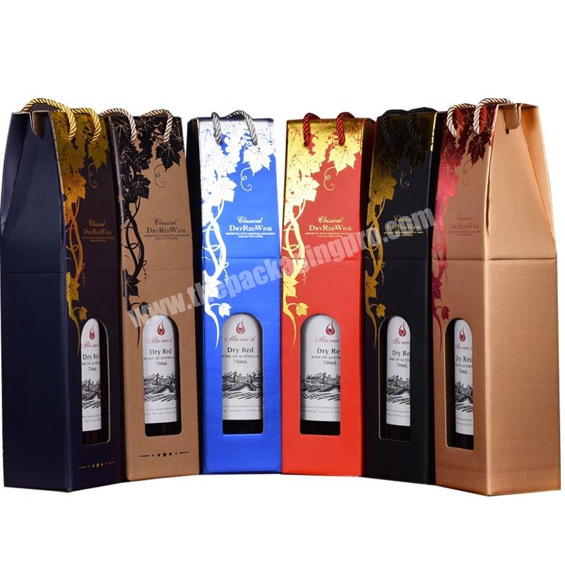 Hot Selling Whisky Wine Beverage Champagne Paper Packaging Box With Window
