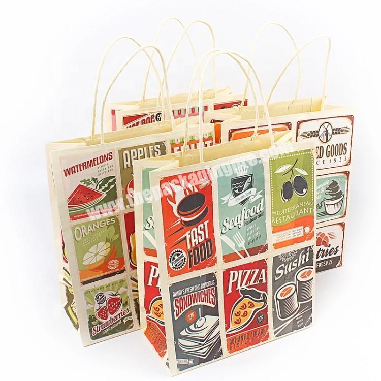 Hot Stamping Color Cake Food Packaging Paper Bag Wholesale