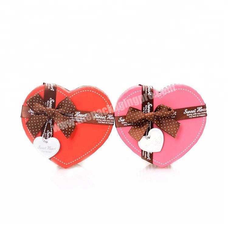 Hotslae fancy ribbon heart shaped box custom gift