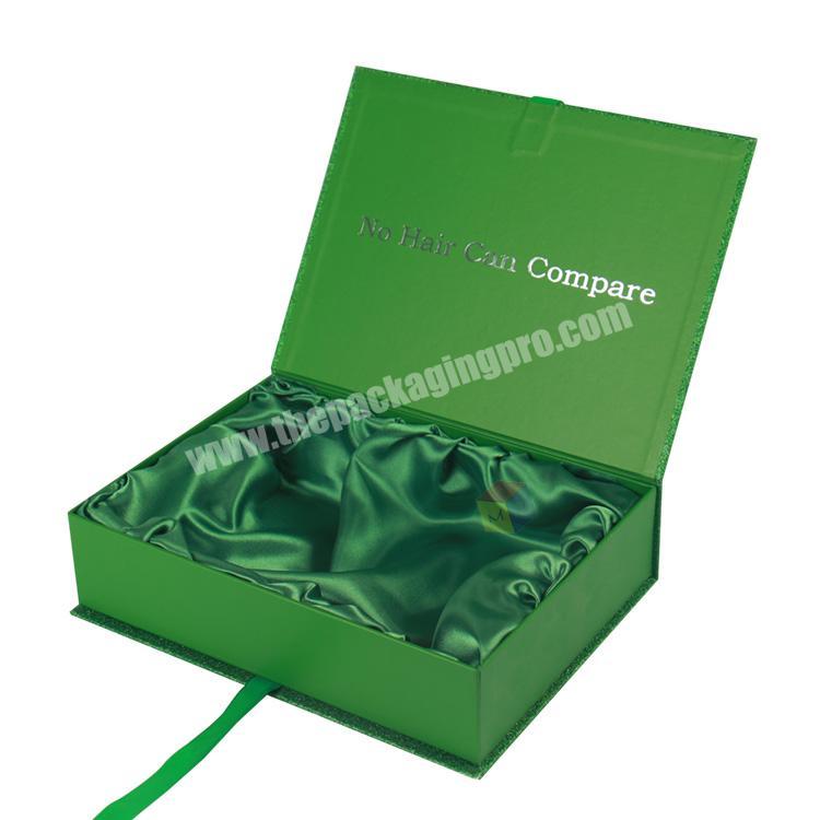 human hair bundle extension packaging box with satin