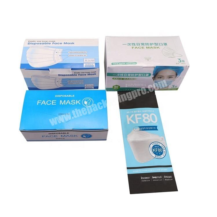 In Stock Packaging Corrugated Kraft Paper Box for 3 Layer 3M N95 Standard Surgical Disposable Medicine Medical Face Mask