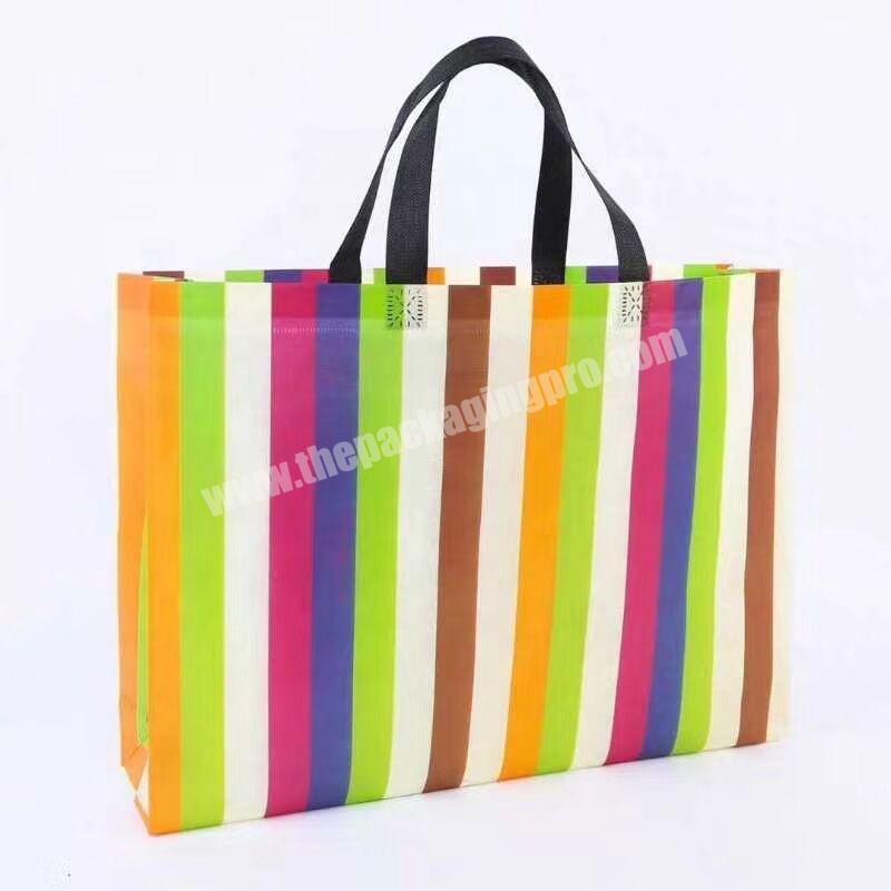 in stock wholesale colorful laminated non woven carry bags for shopping