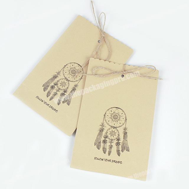 Indian Dreamcatcher fancy custom decorative handmade brown kraft paper bag gift