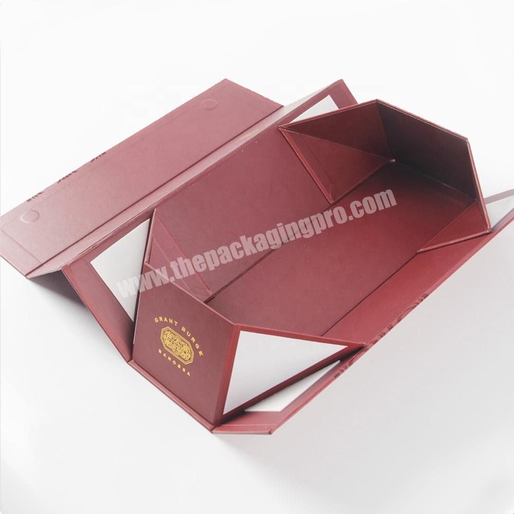 individual fine high end design foldable wine paper packaging box