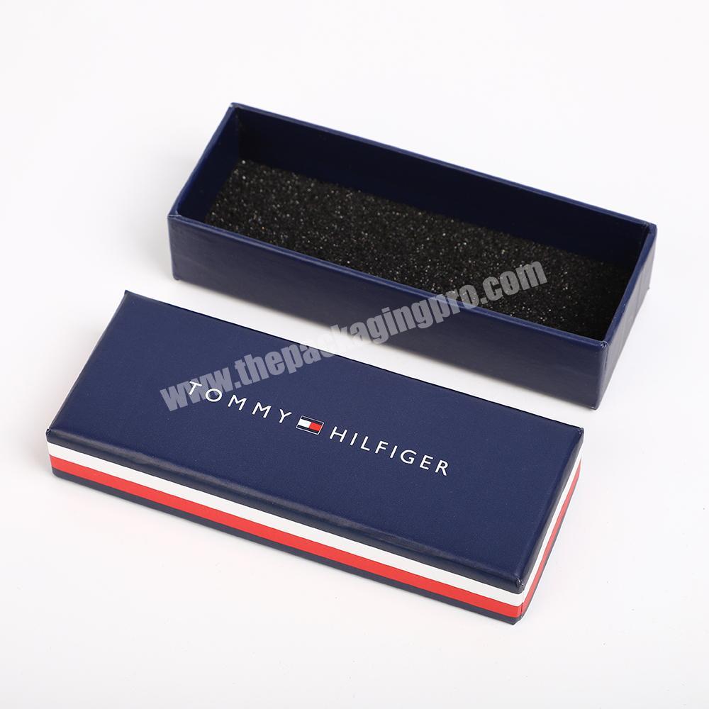 Innovative 2020 hot sale tommy paper material cardboard small gift packaging box with sponge insert for promotion