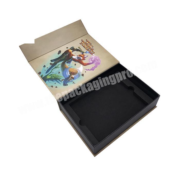 Japan PS4 games magnetic gift box with black EVA insert popular games packaging box made in china