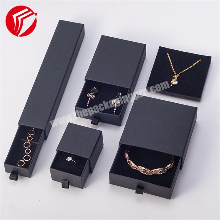 jewellery packaging boxes  Wholesale Black Handmade Jewelry Box Paper Gift Packaging Custom Jewelry Box