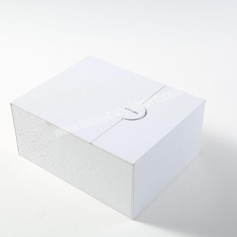 jewelry box whoses white Pu Leather good price two layer Display  jewelry custom LOGO magnet Packing Gift Box for jewelry