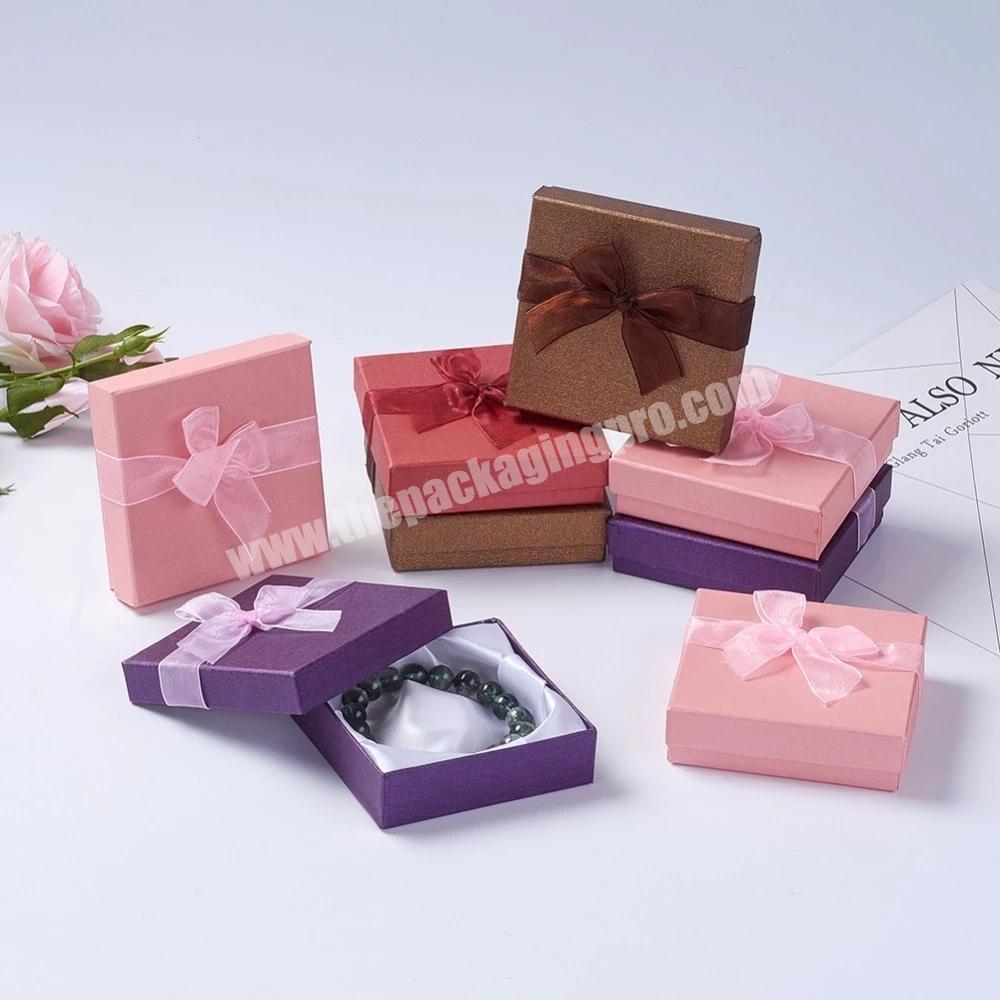 Jewelry Gift Boxes Bracelets Earring Ring Necklace Jewelry Set Box Square Round Packaging Cases Display Cardboard Mixed
