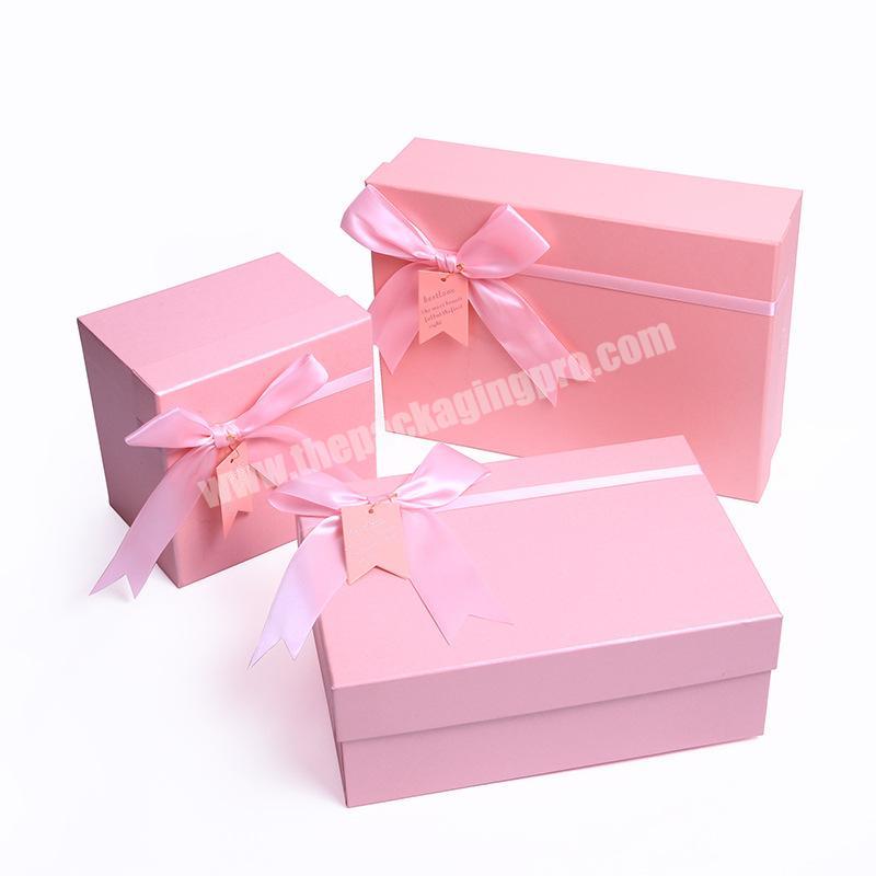 Jewelry Sets Display Case Sponge Satin Ribbon Carton Necklace Earrings Ring Box Packaging Gift Box Tiffany Gift Box
