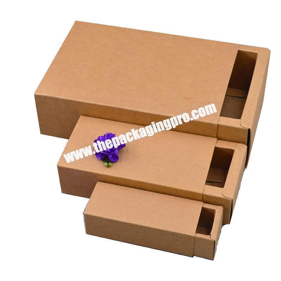 Kraft  Cardboard Drawer Packaging Boxes For candysoapPerfumeEssential oilbottle