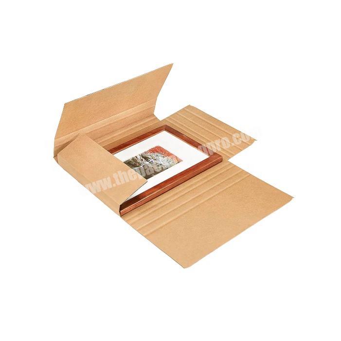 Kraft corrugated b flute mailer box with string folding packaging cartons for book