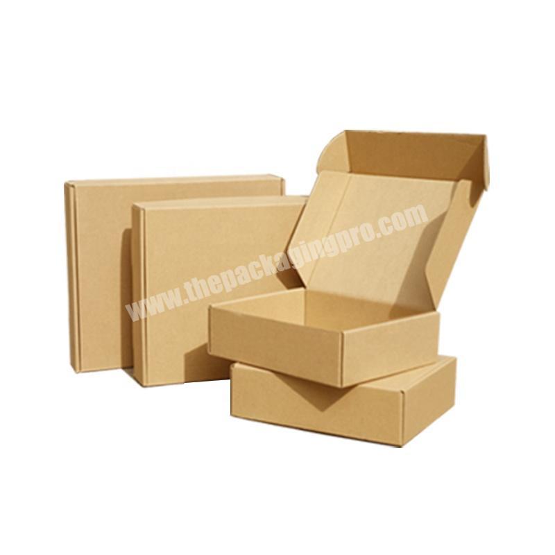 kraft corrugated shipping box custom clothing packaging box folded flat packaging rigid corrugated paper mail box