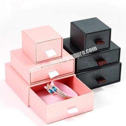 kraft cosmetic jewelry drawer pink gift paper box packaging
