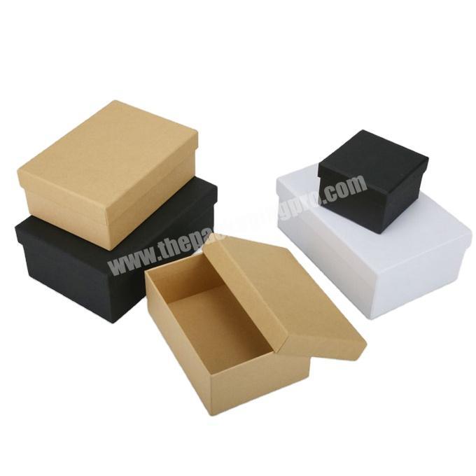 Kraft Hard Paper Gift Box Custom LOGO Heaven and Earth Cover Birthday Gift Scarf Shoes Jewelry Boxes Display Wholesale
