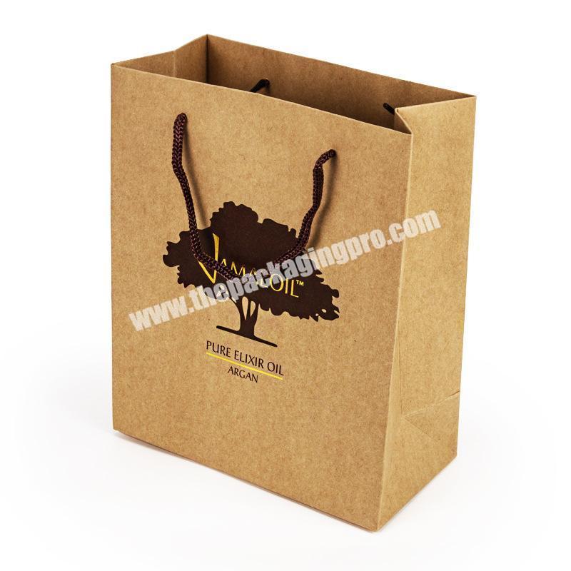 kraft paper bags with your customized item in gold foiling