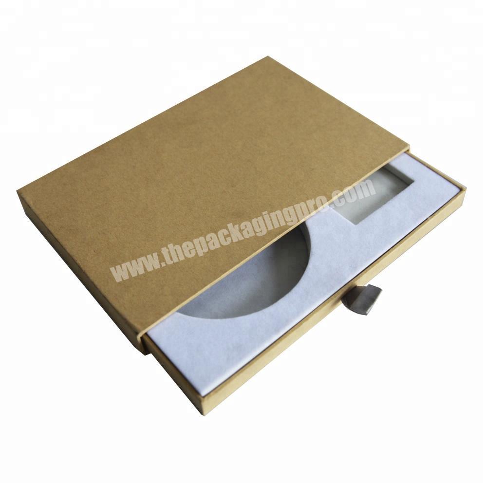 kraft paper cd packaging with EVA inner tray eco friendly boxes