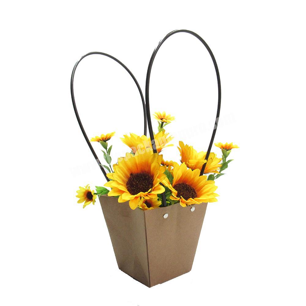kraft paper gift bag for sunflower seeds flower pot