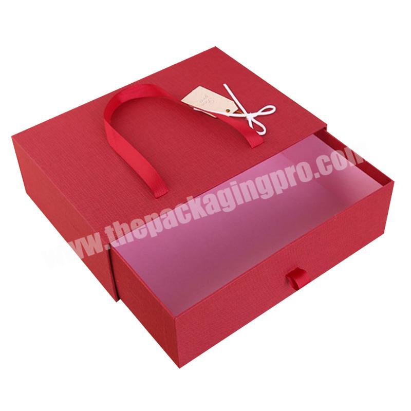 Large mini cardboard with handle for toy clothes wedding paper suitcase box