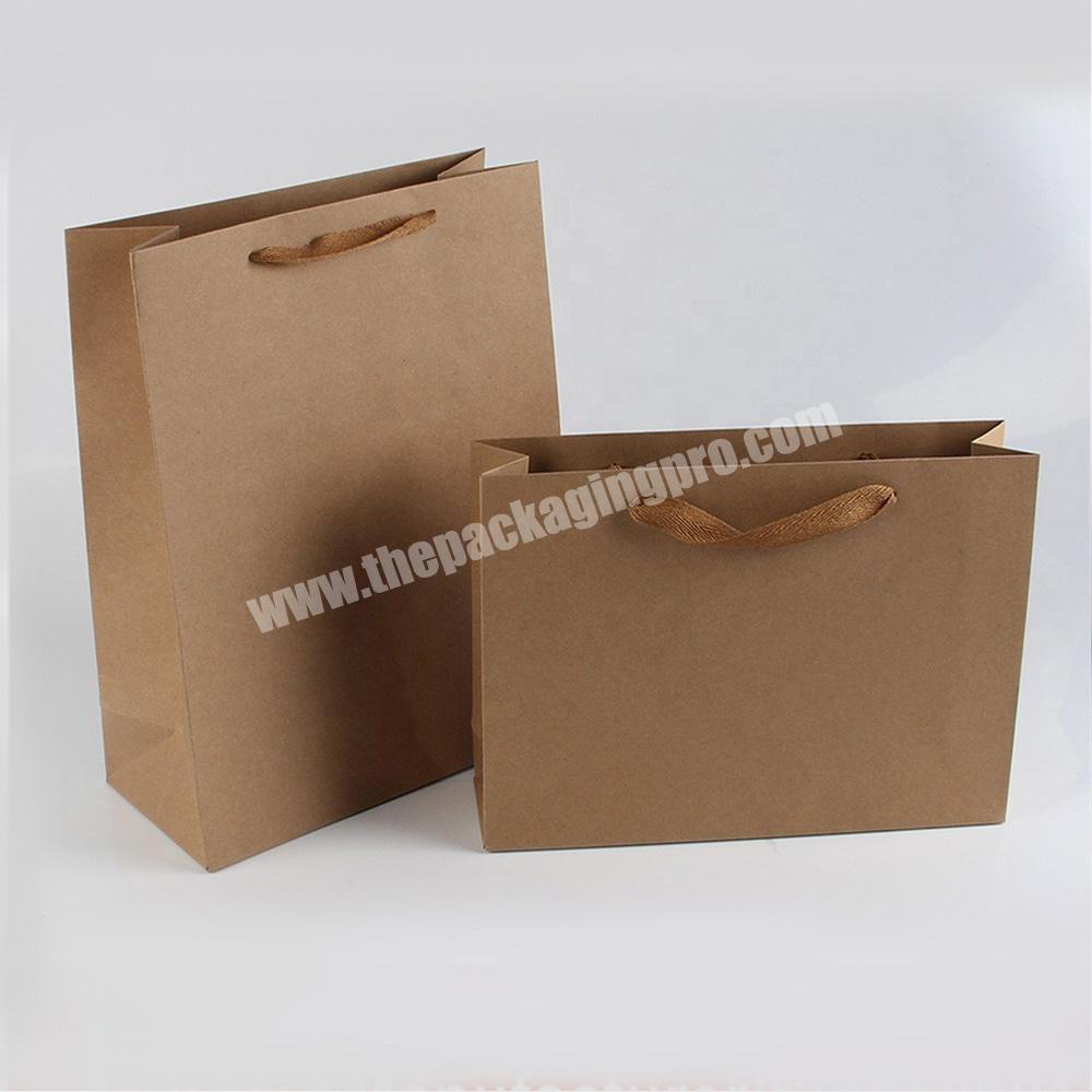 large small flat industrial heavy duty kraft paper bags with flat handle
