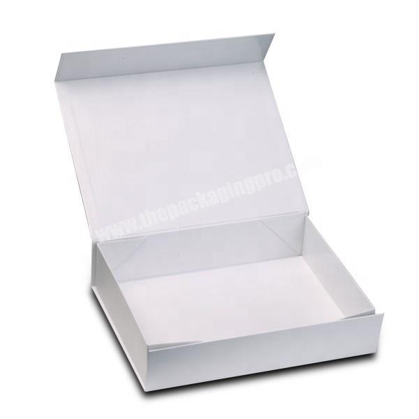 Larger cardboard white folding  clothing packaging boxes custom logo