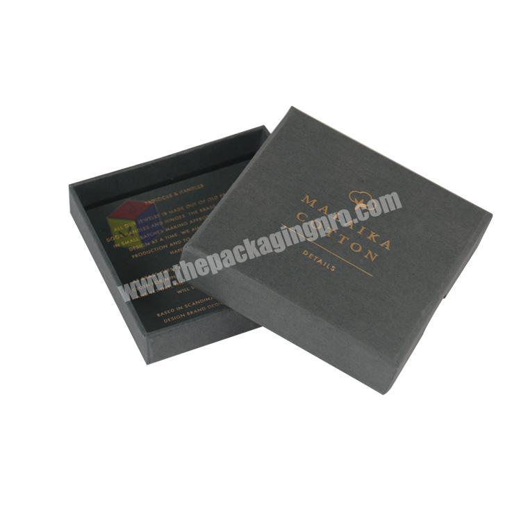 lid and base box for black luxury jewelry packaging